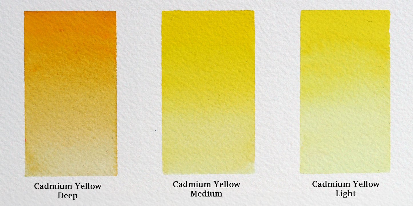 Cadmium Yellow Medium Watercolor Half Pan