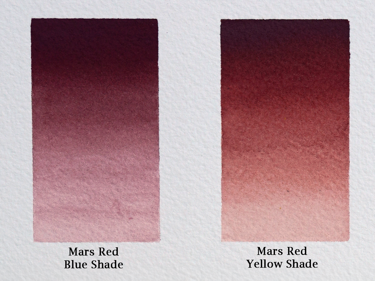 Mars Red Blue Shade Watercolor Half Pan